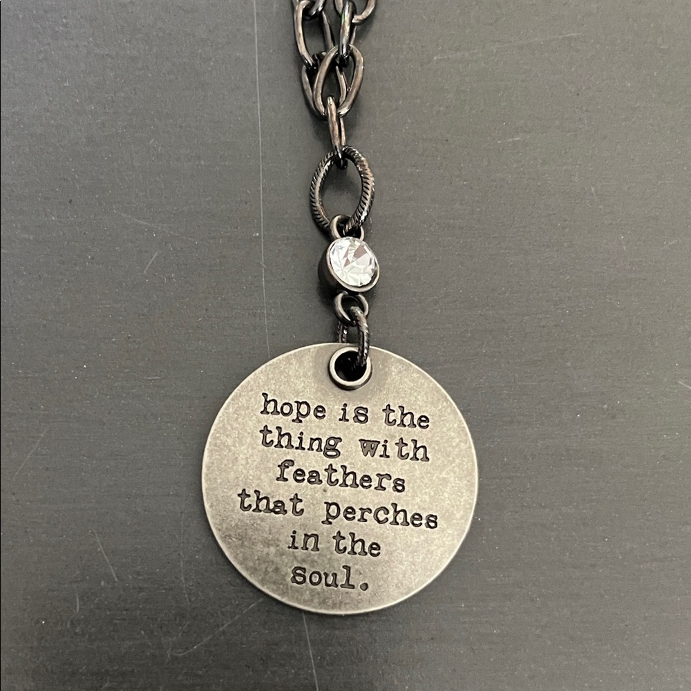 Inspirational Silver Pendant Necklace